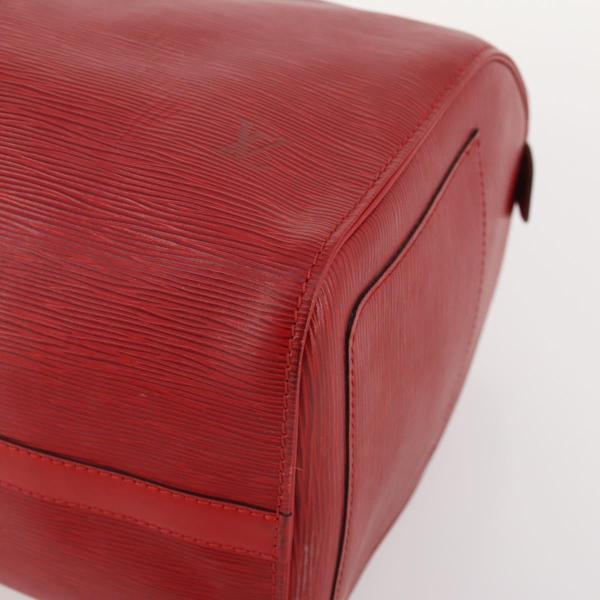 Louis Vuitton Keepall Bag Epi Leather Red Leather Travel Bag Bag (Pre-Owned)