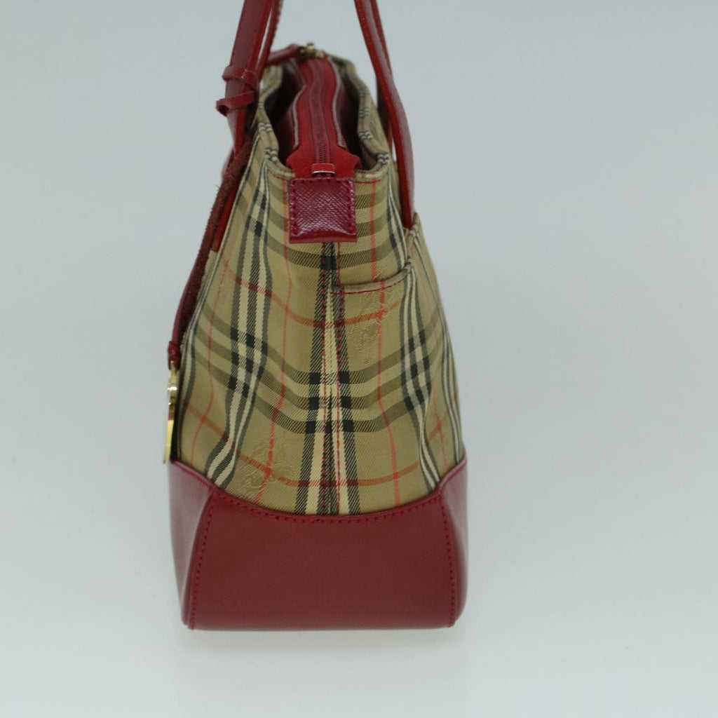 Burberry Nova Check Handbag Nova Check Canvas Beige Canvas Handbag (Pre-Owned)