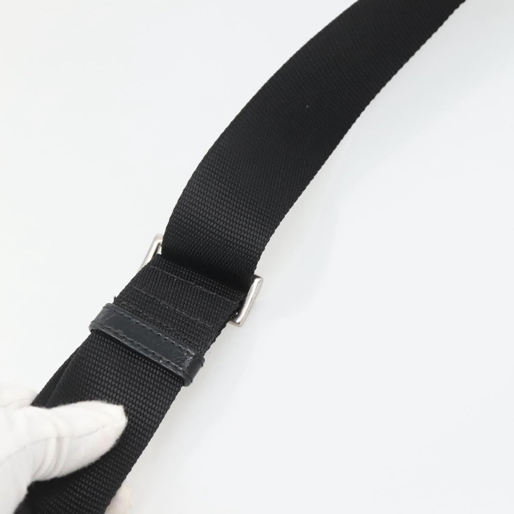 Prada Flat Messenger Bag Tessuto Black Nylon Shoulder Bag Bag (Pre-Owned)