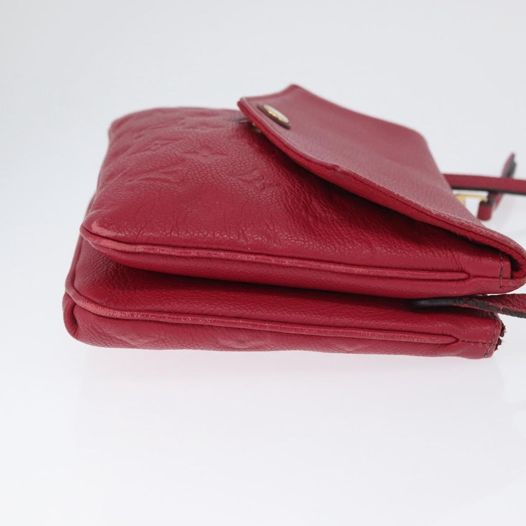 Louis Vuitton Twice Handbag Monogram Empreinte Leather Burgundy Leather Shoulder Bag Bag (Pre-Owned)