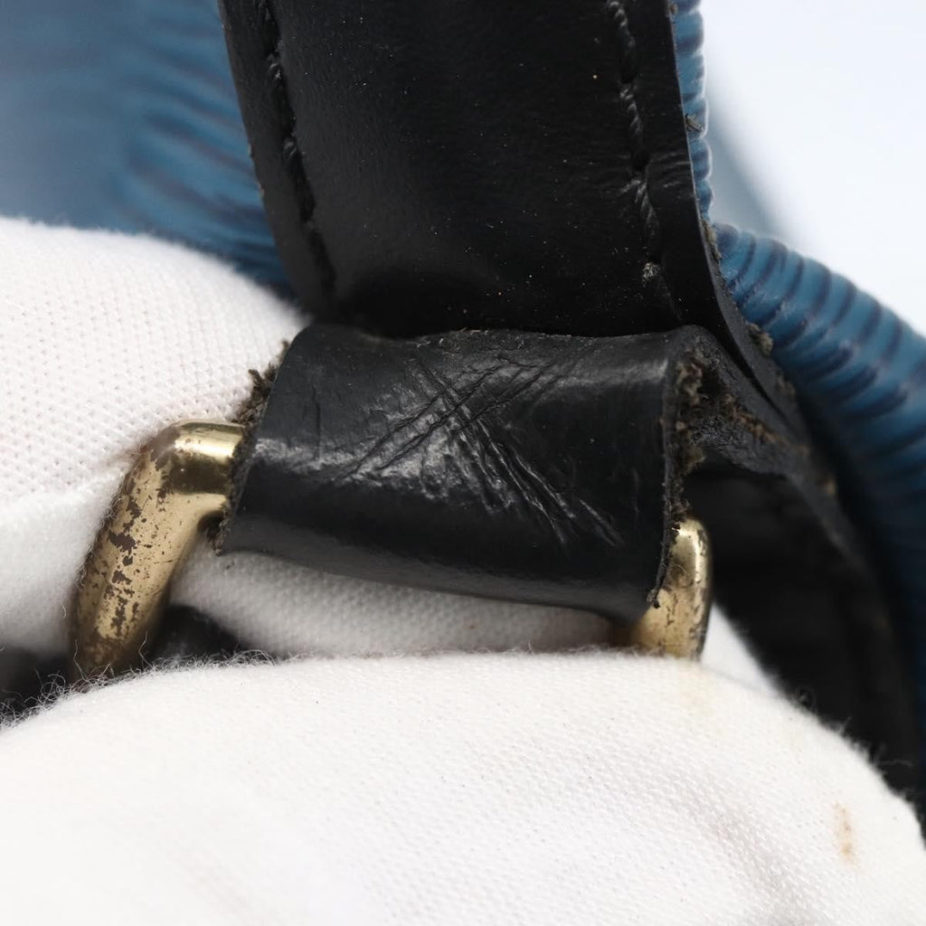 Louis Vuitton Bicolor Petit Noe Handbag Epi Leather Blue Leather Shoulder Bag Bag (Pre-Owned)