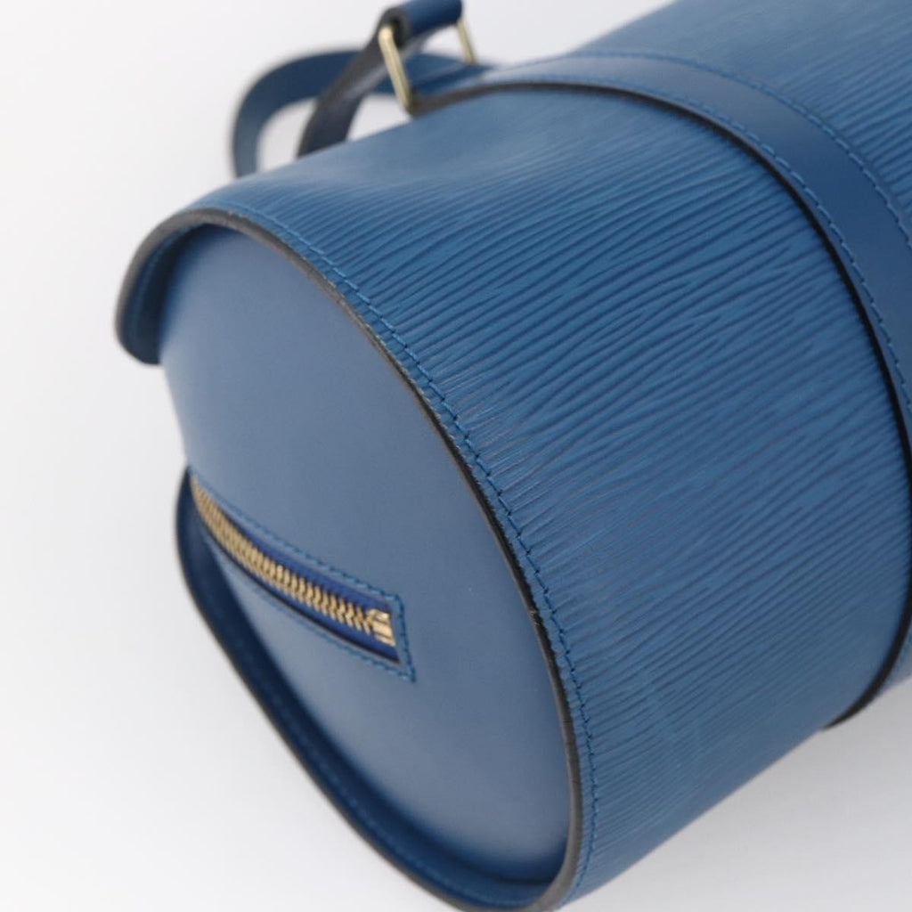 Louis Vuitton Soufflot Handbag Epi Leather Blue Leather Handbag (Pre-Owned)