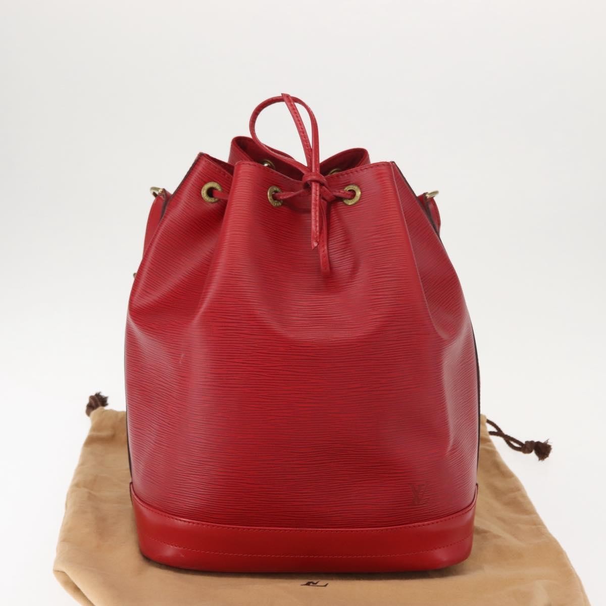 Louis Vuitton Noe Handbag Epi Leather Red Leather Shoulder Bag Bag (Pre-Owned)