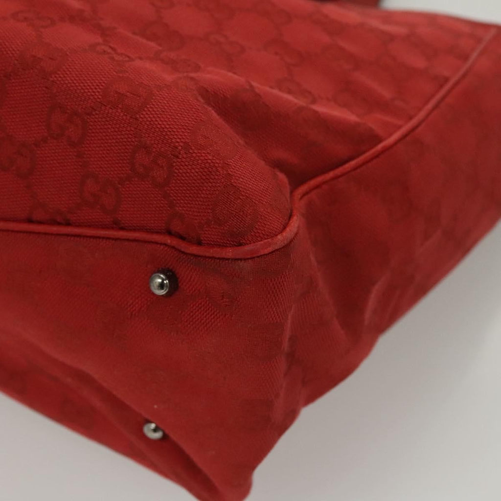 Gucci Vintage Open Tote Gg Canvas Red Canvas Tote Bag Bag (Pre-Owned)