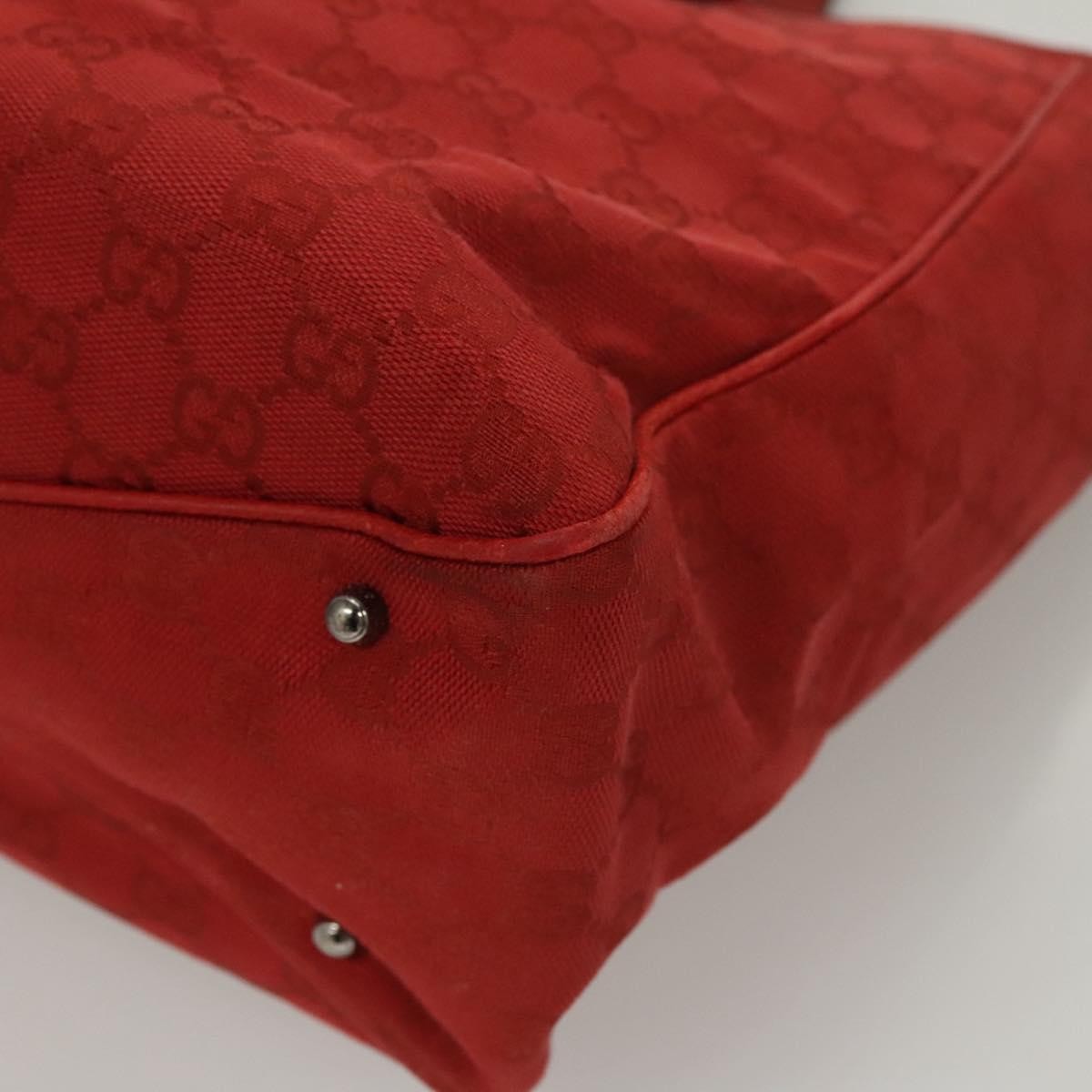 Gucci Vintage Open Tote Gg Canvas Red Canvas Tote Bag Bag (Pre-Owned)