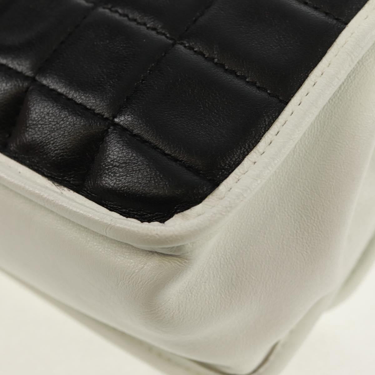 Chanel Chocolate Bar Mademoiselle Shoulder Bag Quilted Lambskin Black Leather Shoulder Bag Bag (Pre-Owned)