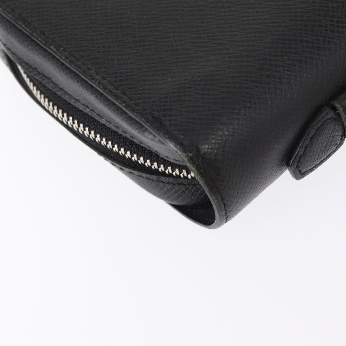 Louis Vuitton Zippy Xl Taiga Leather Black Leather Wallets Accessory (Pre-Owned)