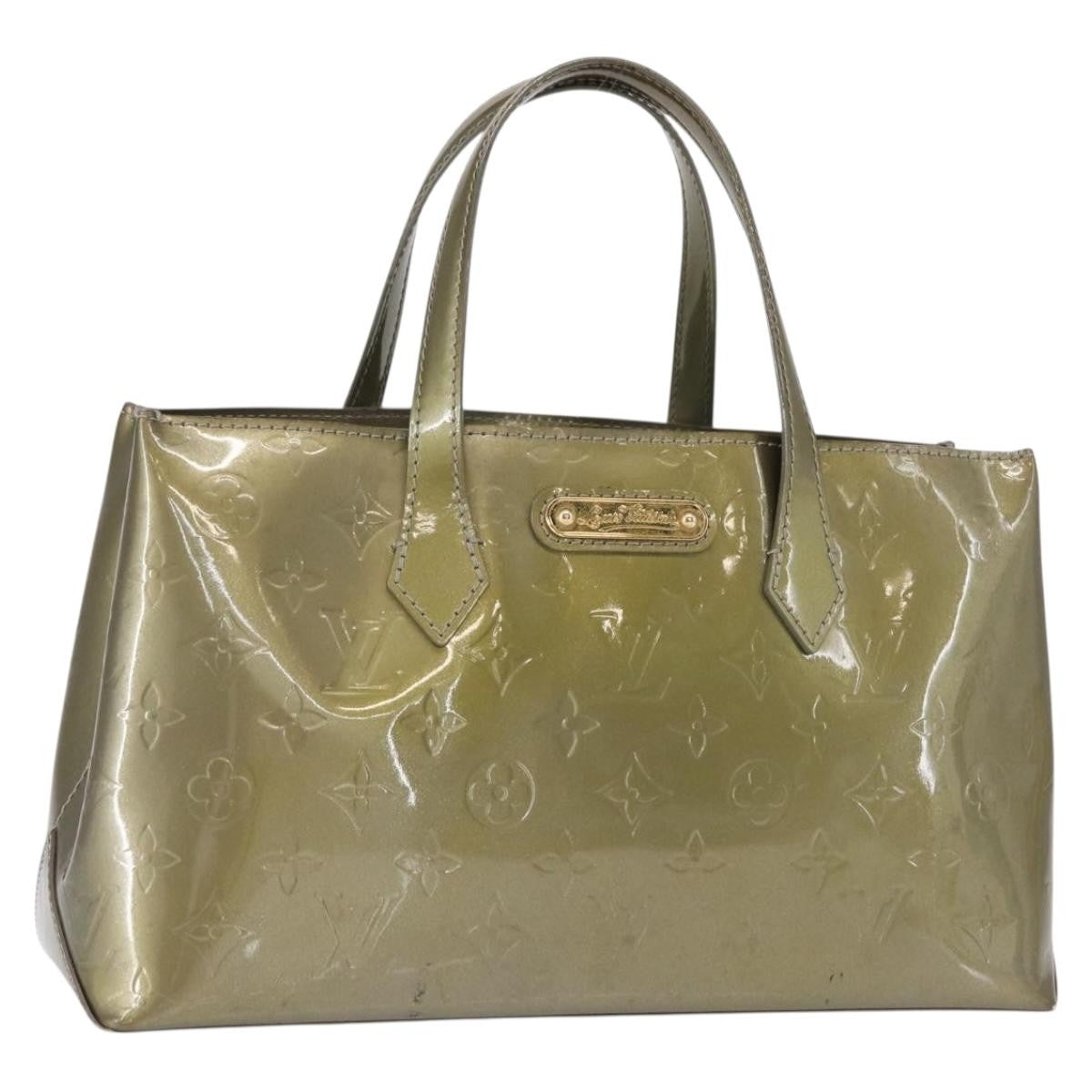 Louis Vuitton Wilshire Handbag Monogram Vernis Gray Patent_Leather Tote Bag Bag (Pre-Owned)