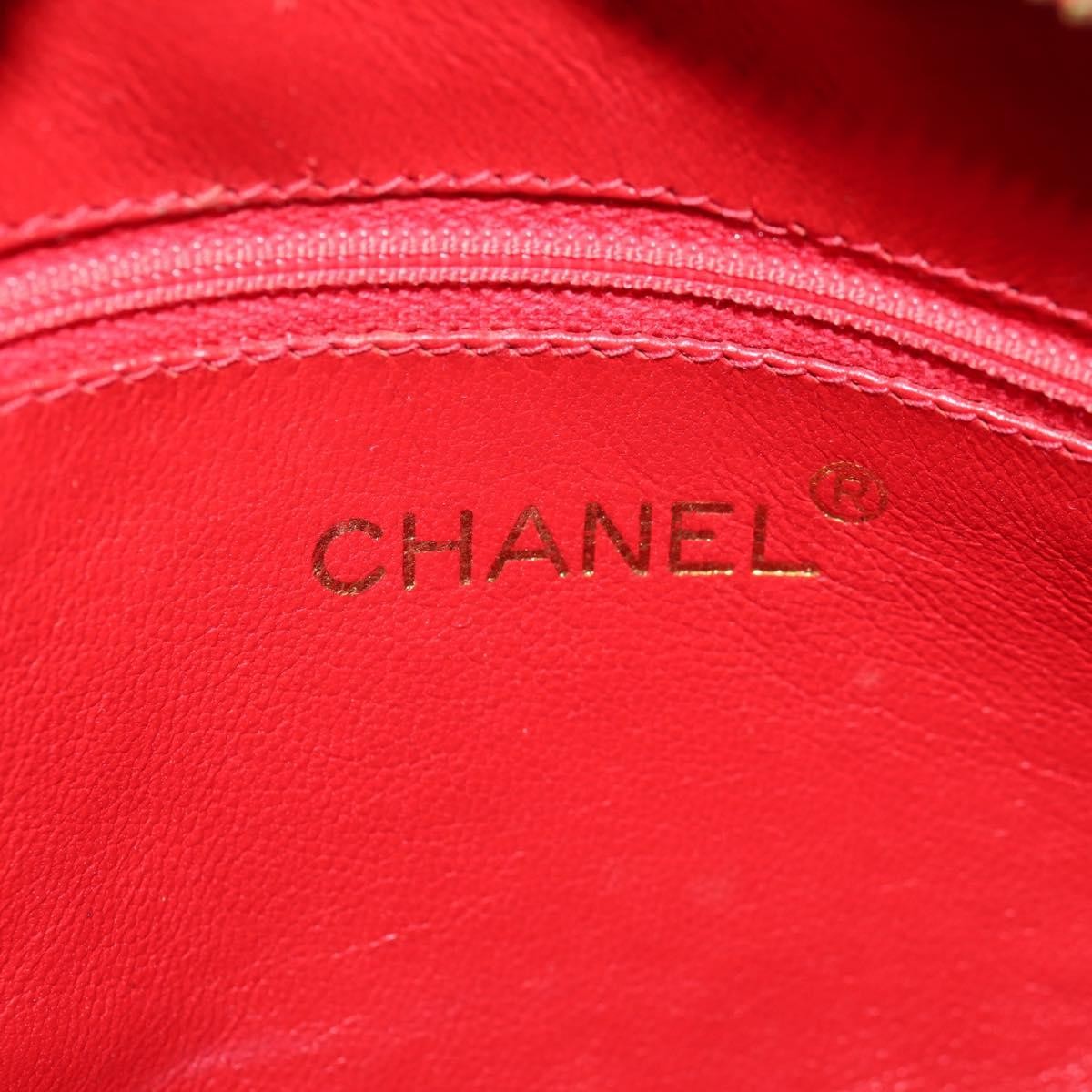 Chanel Vintage Oval Cc Tassel Crossbody Bag Leather Red Leather Shoulder Bag Bag (Pre-Owned)