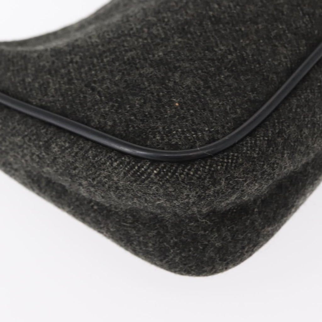 Prada Re-Edition 2000 Hobo Wool Gray Wool Handbag (Pre-Owned)