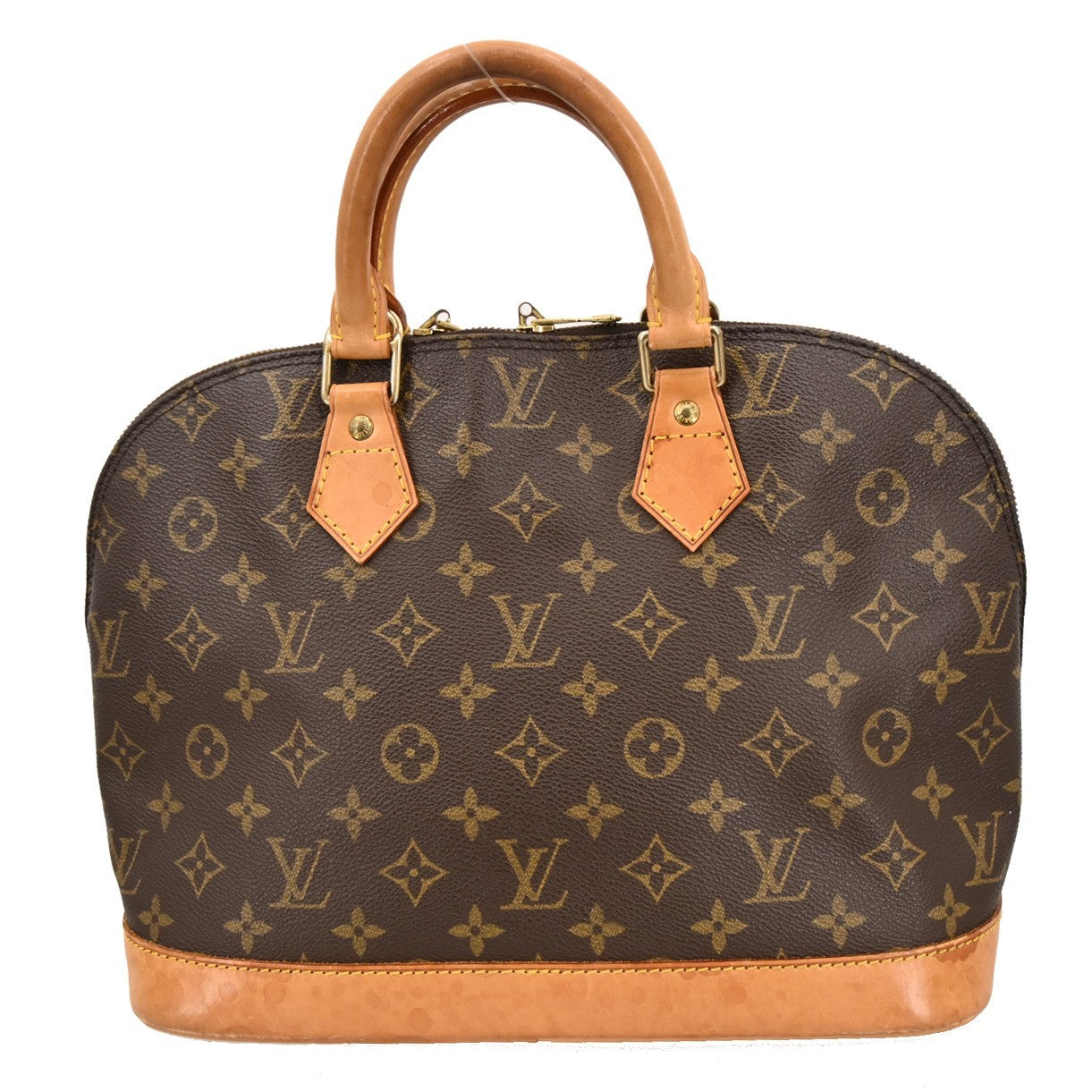 Louis Vuitton Alma Handbag Monogram Canvas Brown Canvas Handbag (Pre-Owned)