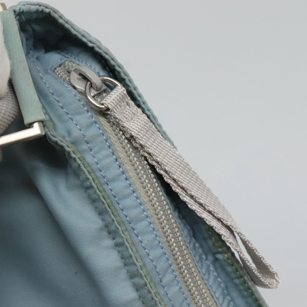 Prada Flat Messenger Bag Tessuto Blue Nylon Shoulder Bag Bag (Pre-Owned)