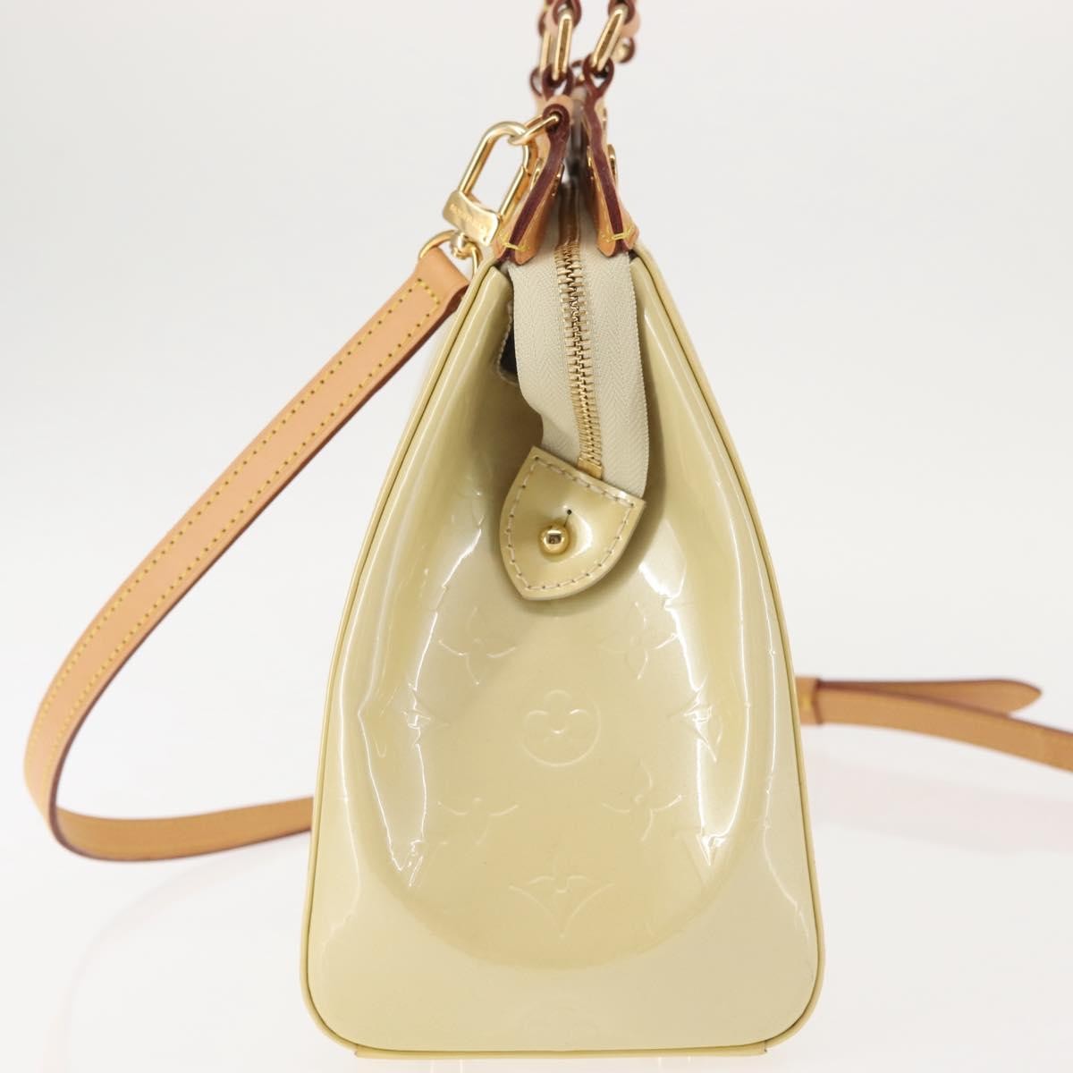 Louis Vuitton Brea Handbag Monogram Vernis Beige Patent_Leather Bag (Pre-Owned)