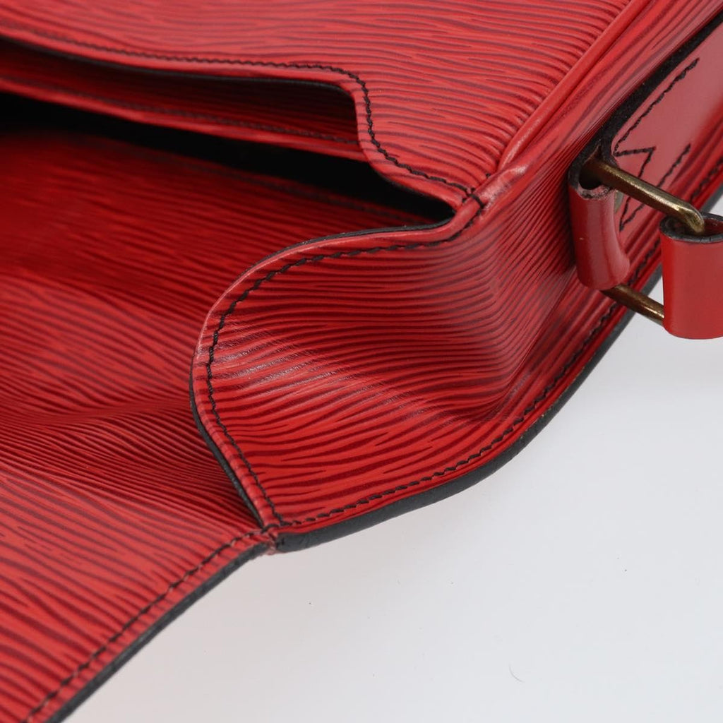 Louis Vuitton Cartouchiere Handbag Epi Leather Red Leather Shoulder Bag Bag (Pre-Owned)