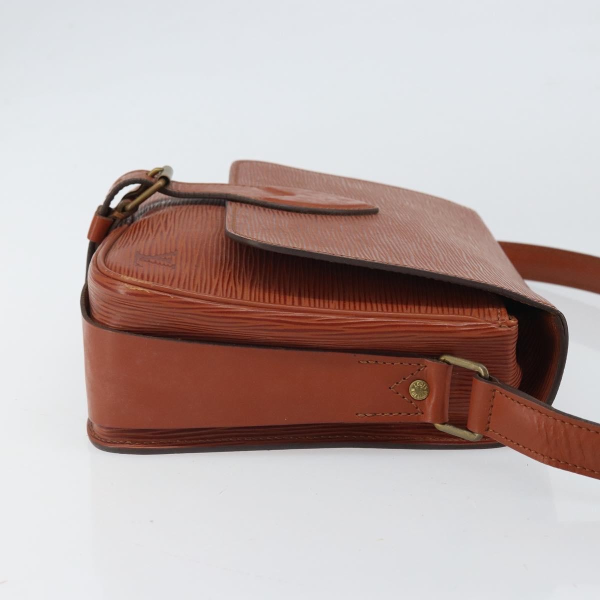 Louis Vuitton Cartouchiere Handbag Epi Leather Brown Leather Shoulder Bag Bag (Pre-Owned)
