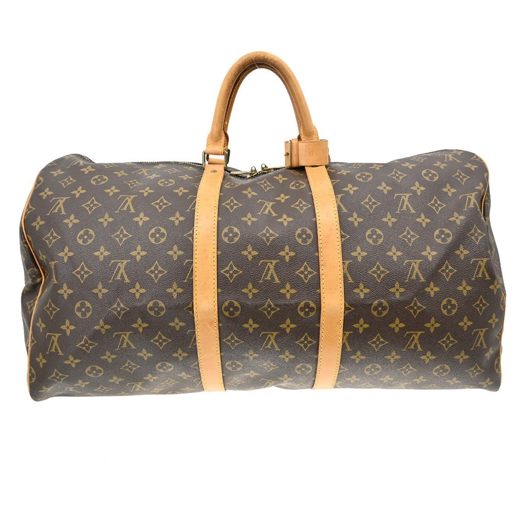 Louis Vuitton Keepall Bag Monogram Canvas Brown Canvas Travel Bag Bag (Pre-Owned)