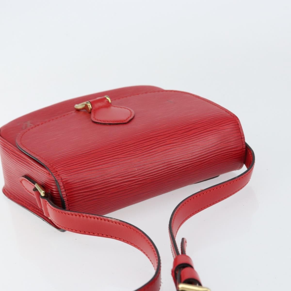 Louis Vuitton Saint Cloud Handbag Epi Leather Red Leather Shoulder Bag Bag (Pre-Owned)