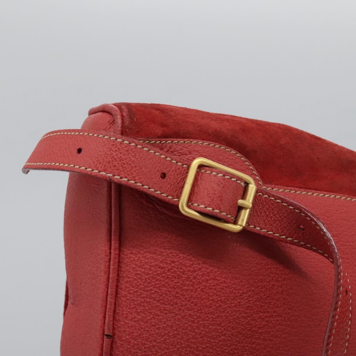Gucci Gucci Bamboo Backpack Daim Red Suede Backpack Bag (Pre-Owned)