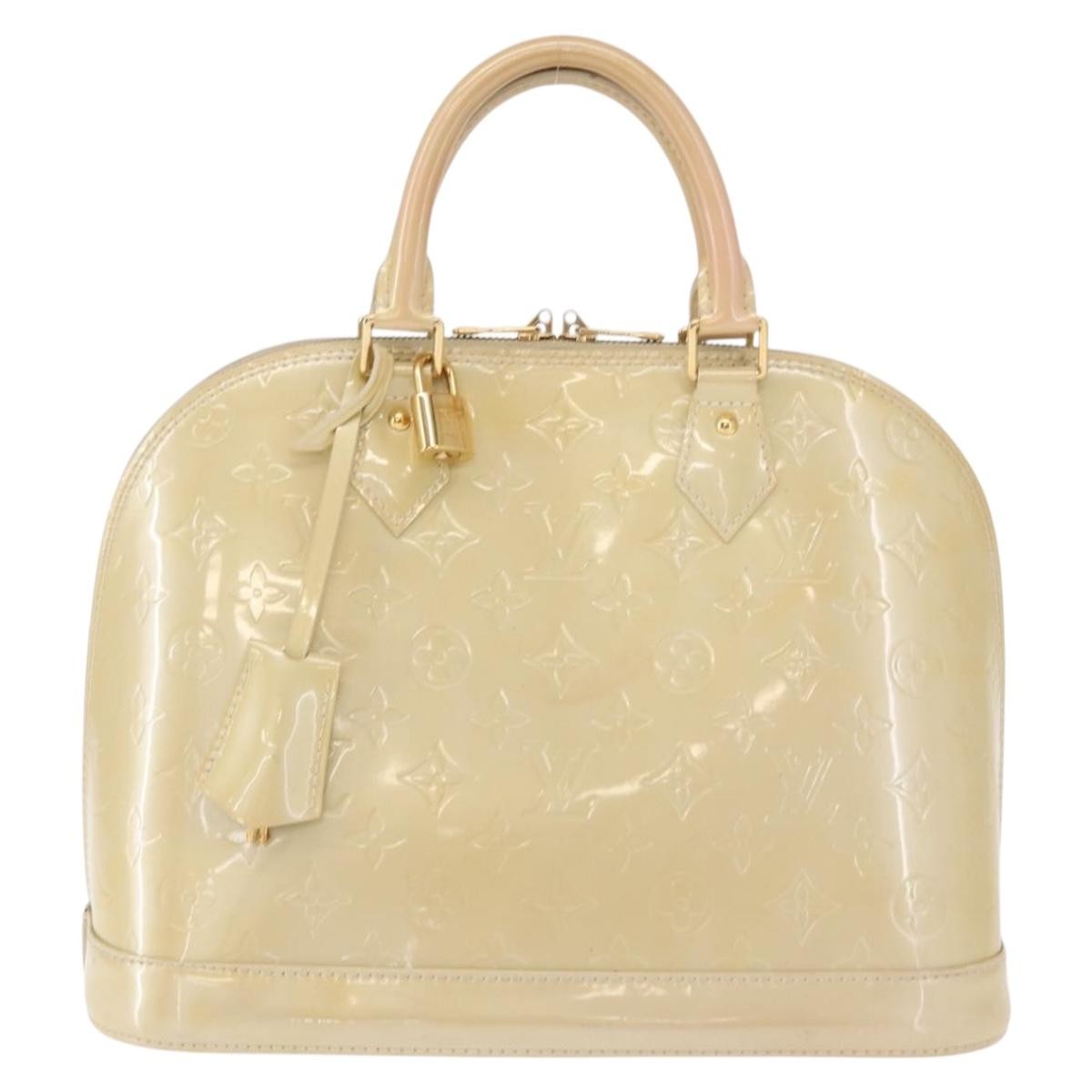 Louis Vuitton Alma Handbag Monogram Vernis Pink Patent_Leather Handbag (Pre-Owned)