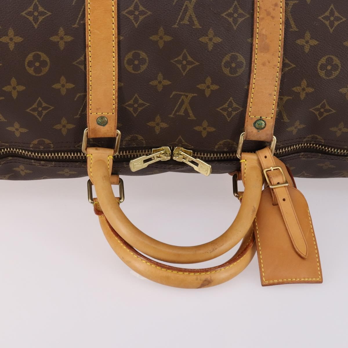 Louis Vuitton Keepall Bag Monogram Canvas Brown Canvas Travel Bag Bag (Pre-Owned)