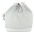 Louis Vuitton Flore Noe Handbag Perforated Leather White Leather Shoulder Bag Bag (Pre-Owned)