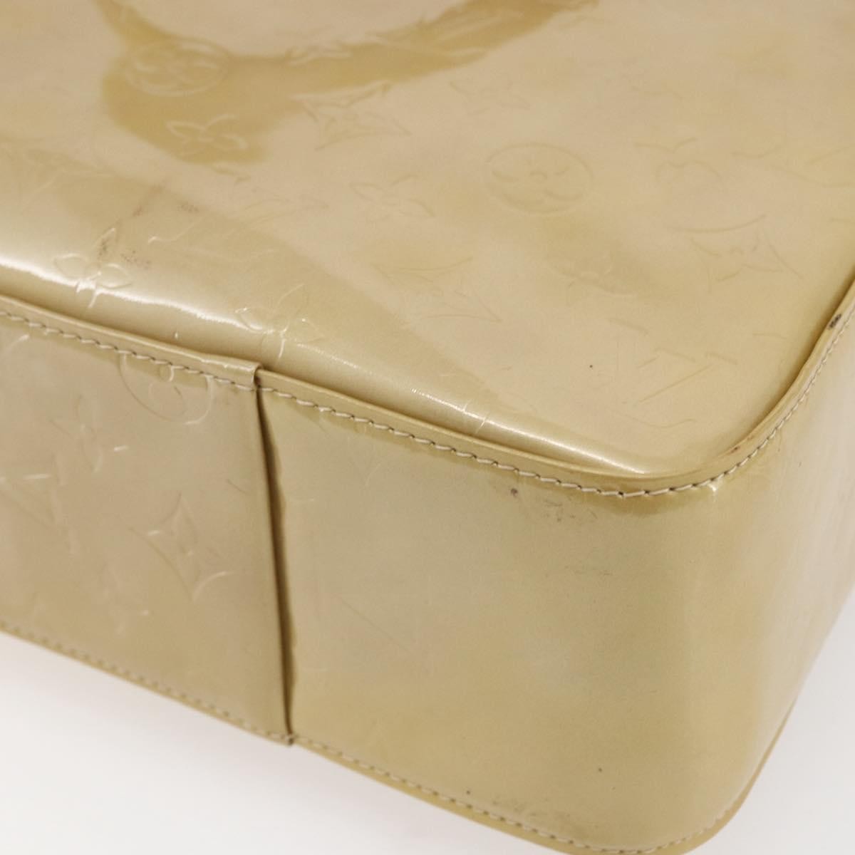 Louis Vuitton Columbus Handbag Monogram Vernis Beige Patent_Leather Tote Bag Bag (Pre-Owned)