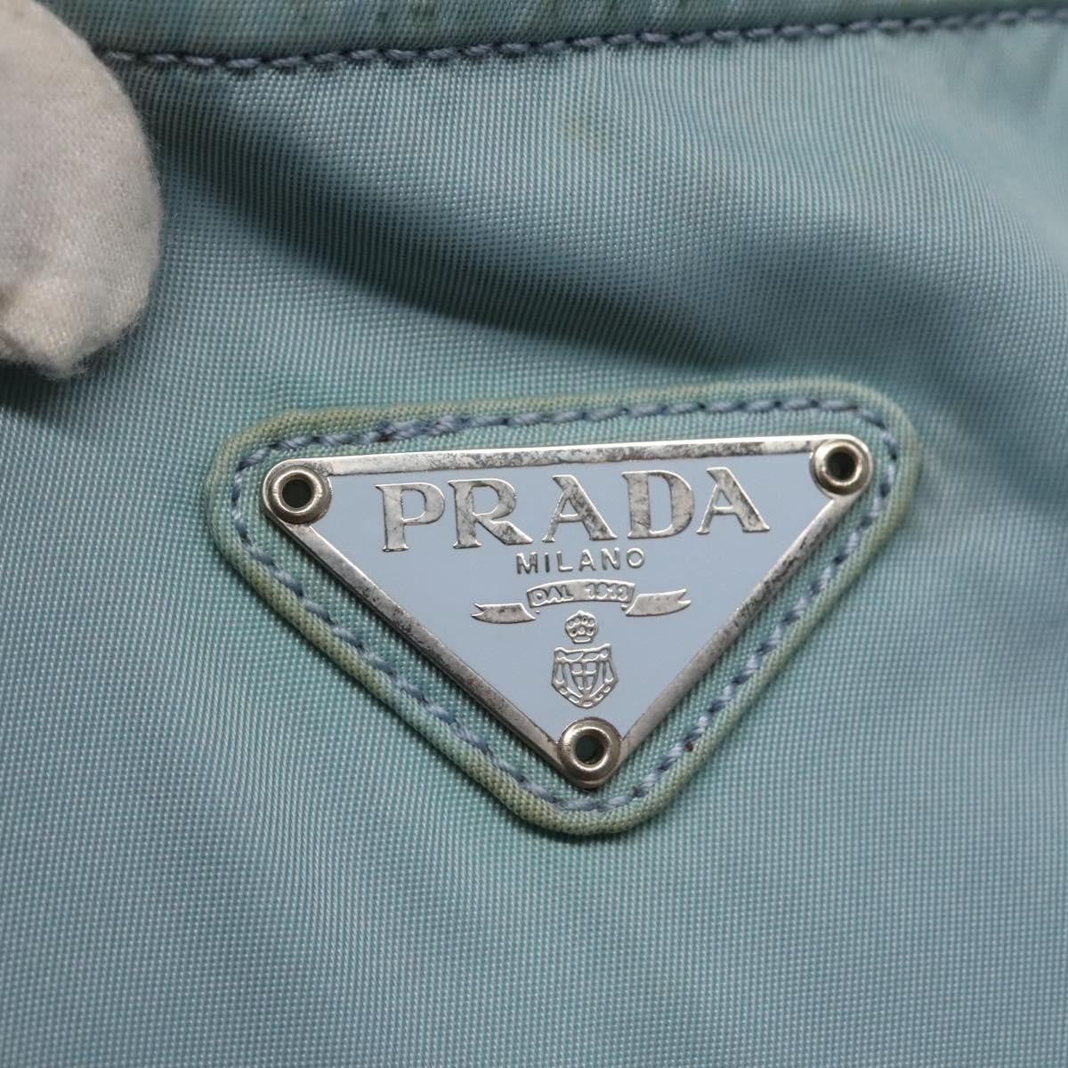 Prada Flat Messenger Bag Tessuto Blue Nylon Shoulder Bag Bag (Pre-Owned)