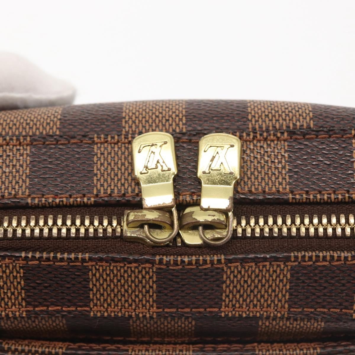 Louis Vuitton Geronimos Waist Bag Damier Brown Canvas Shoulder Bag Bag (Pre-Owned)