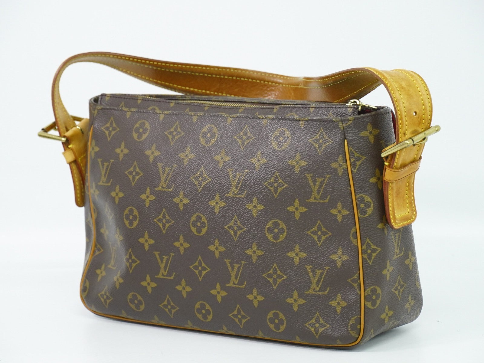 Louis Vuitton Viva Cite Handbag Monogram Canvas Brown Canvas Shoulder Bag Bag (Pre-Owned)