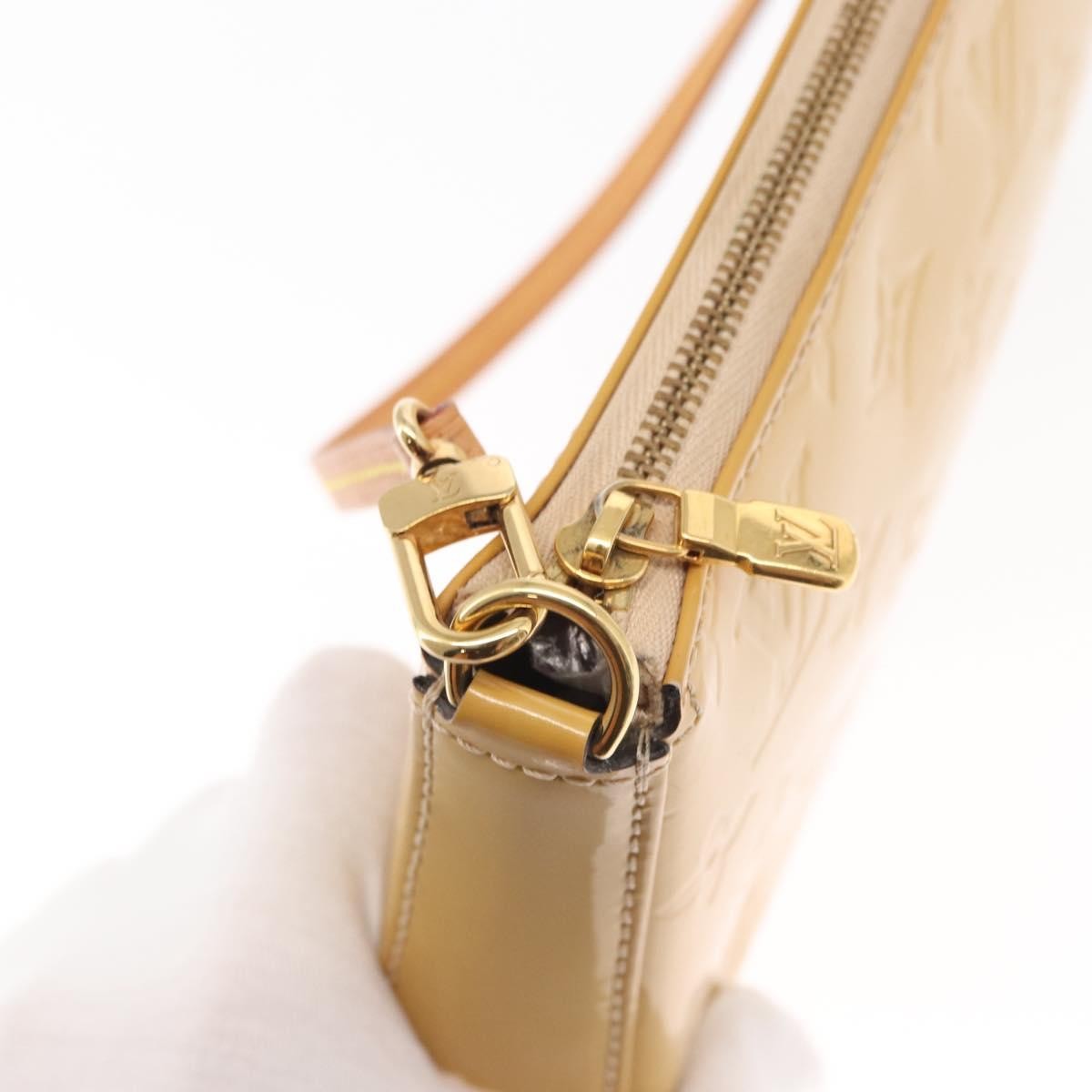 Louis Vuitton Pochette Accessoires Nm Monogram Vernis Yellow Patent_Leather Clutche & Pouche Bag (Pre-Owned)