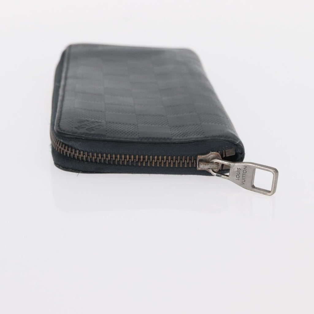 Louis Vuitton Zippy Wallet Vertical Damier Infini Leather Navy Leather Wallets Accessory (Pre-Owned)