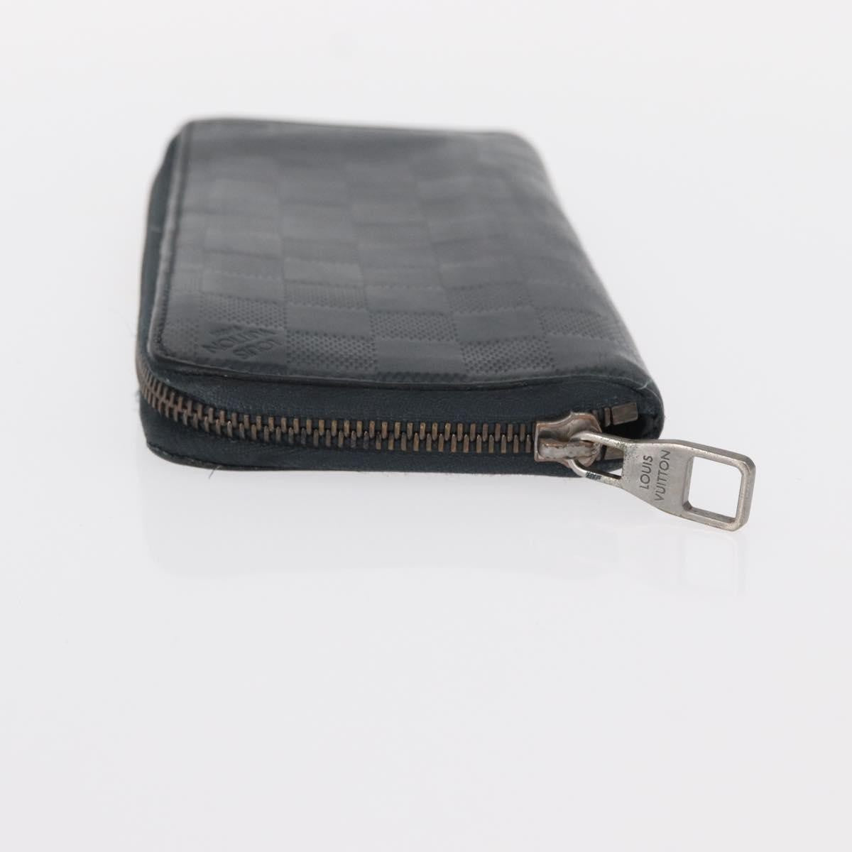 Louis Vuitton Zippy Wallet Vertical Damier Infini Leather Navy Leather Wallets Accessory (Pre-Owned)
