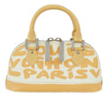 Louis Vuitton Alma Handbag Limited Edition Graffiti Leather Beige Leather Handbag (Pre-Owned)