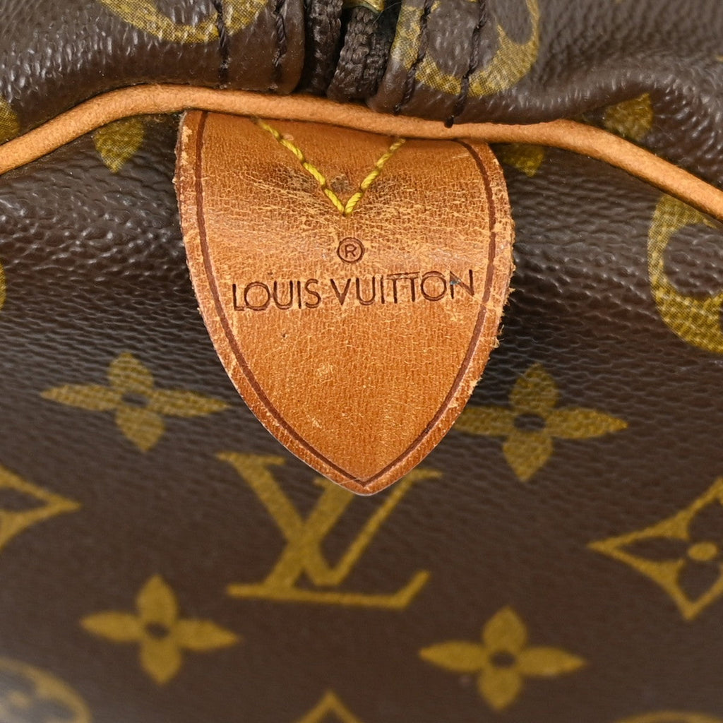 Louis Vuitton Keepall Bag Monogram Canvas Brown Canvas Travel Bag Bag (Pre-Owned)