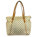 Louis Vuitton Totally Handbag Damier Azur White Canvas Tote Bag Bag (Pre-Owned)