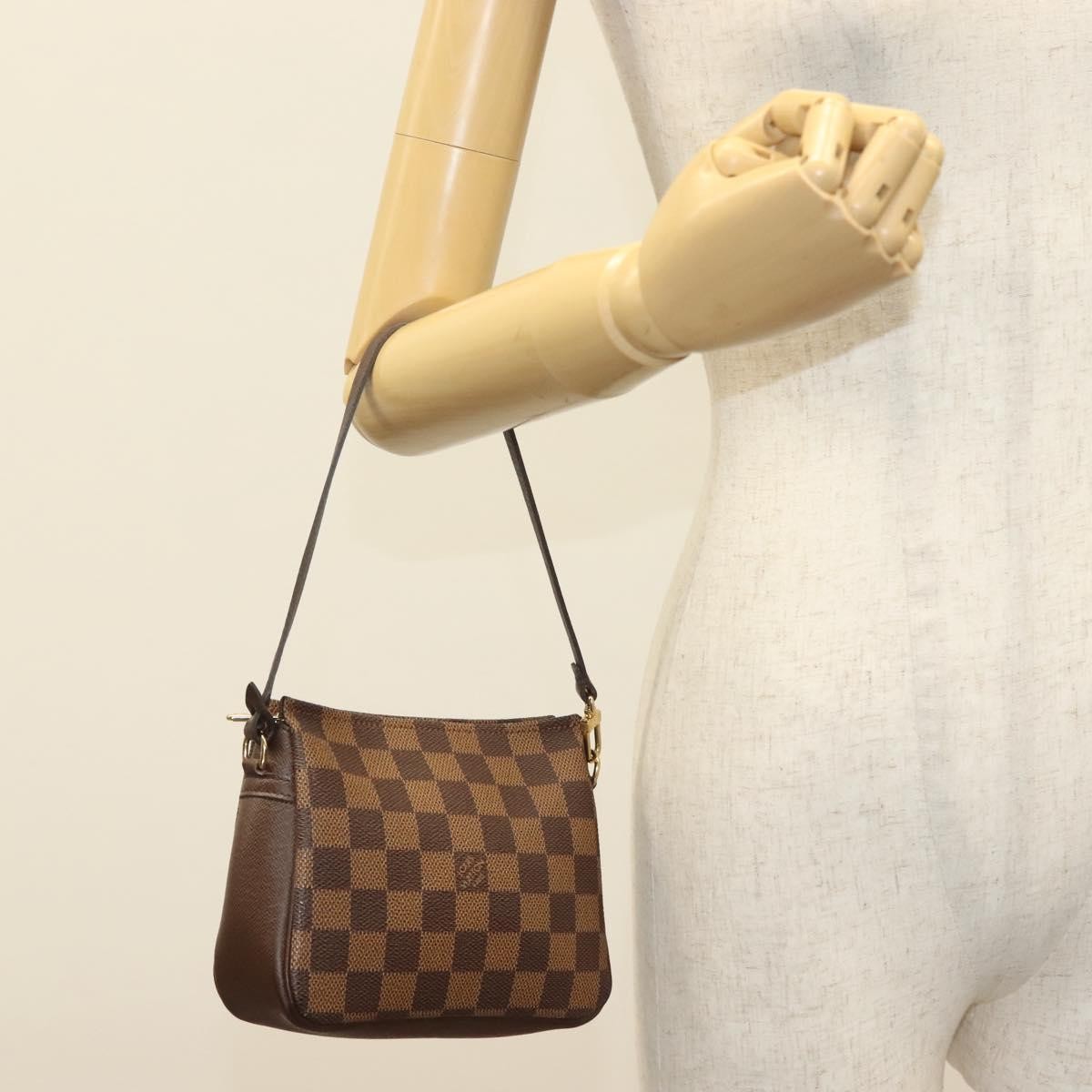 Louis Vuitton Trousse Make Up Bag Damier Canvas Brown Canvas Shoulder Bag Bag (Pre-Owned)