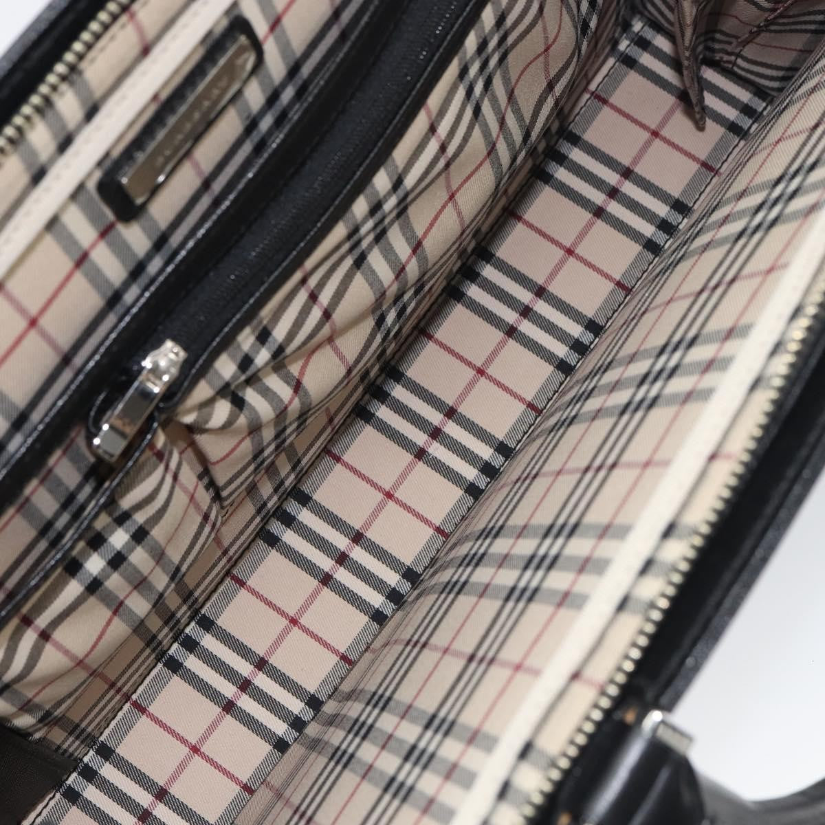 Burberry Vintage Briefcase Leather Black Leather Briefcase Bag (Pre-Owned)