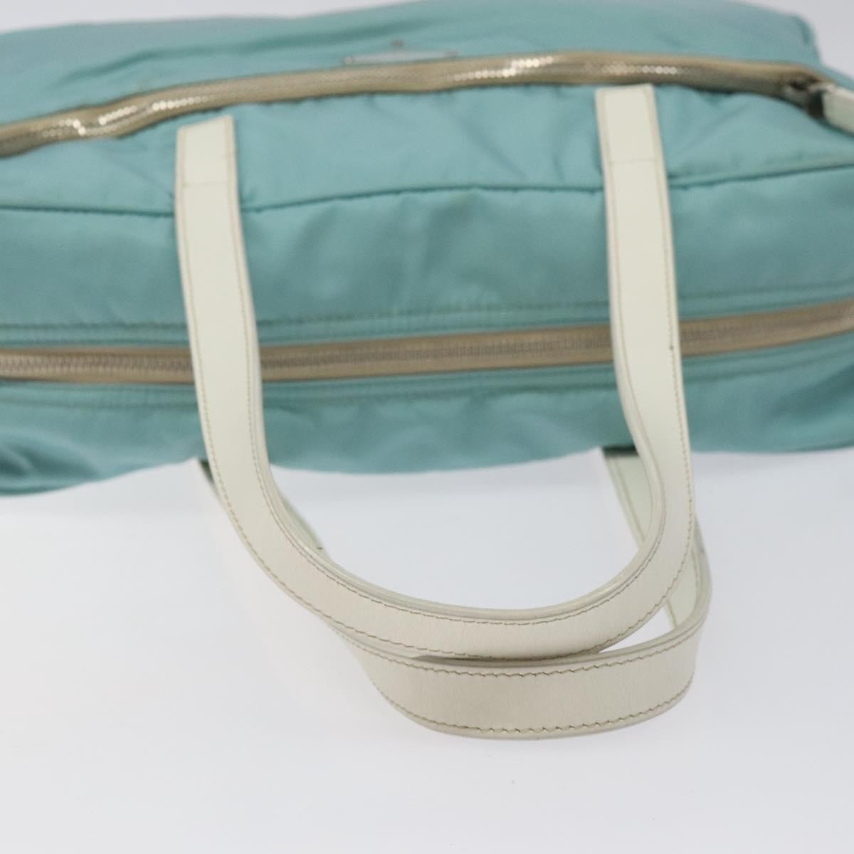 Prada Vintage Handbag Tessuto Blue Nylon Handbag (Pre-Owned)