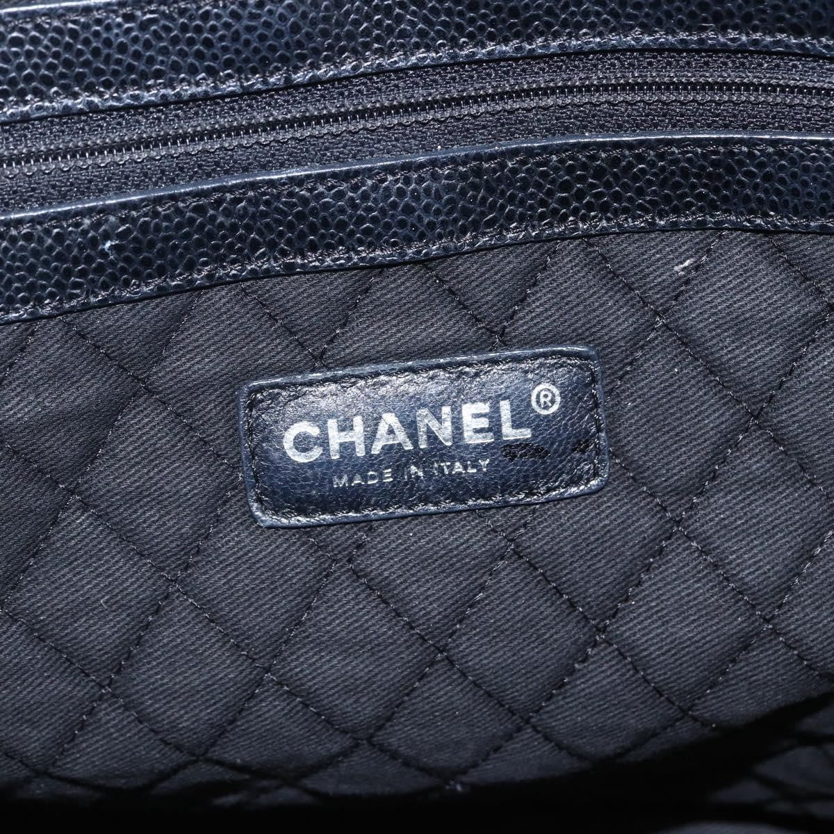 Chanel Optic Coco Bowler Bag Printed Coated Canvas With Caviar Black Pvc Travel Bag Bag (Pre-Owned)