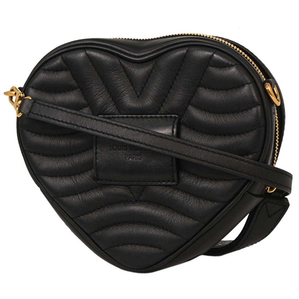 Louis Vuitton New Wave Heart Crossbody Bag Quilted Leather Black Leather Crossbody Bag Bag (Pre-Owned)