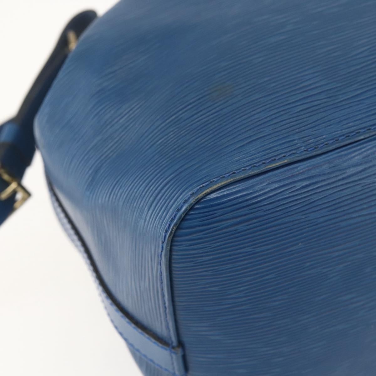 Louis Vuitton Petit Noe Handbag Epi Leather Blue Leather Shoulder Bag Bag (Pre-Owned)