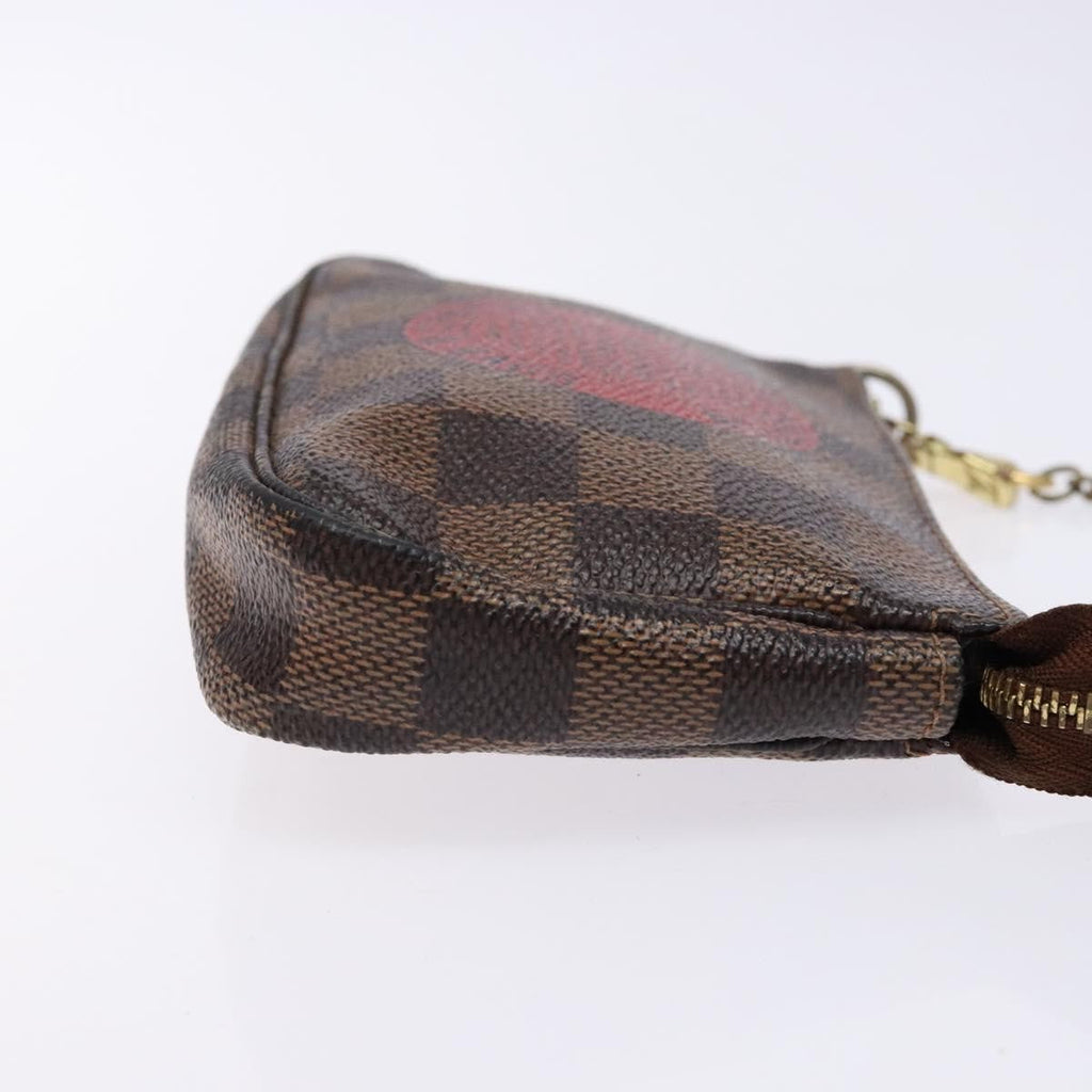 Louis Vuitton Pochette Accessoires Limited Edition Damier Brown Canvas Clutche & Pouche Bag (Pre-Owned)
