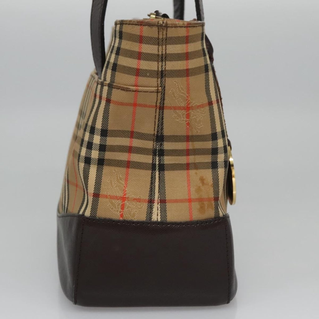 Burberry Nova Check Handbag Nova Check Canvas And Leather Beige Canvas Handbag (Pre-Owned)