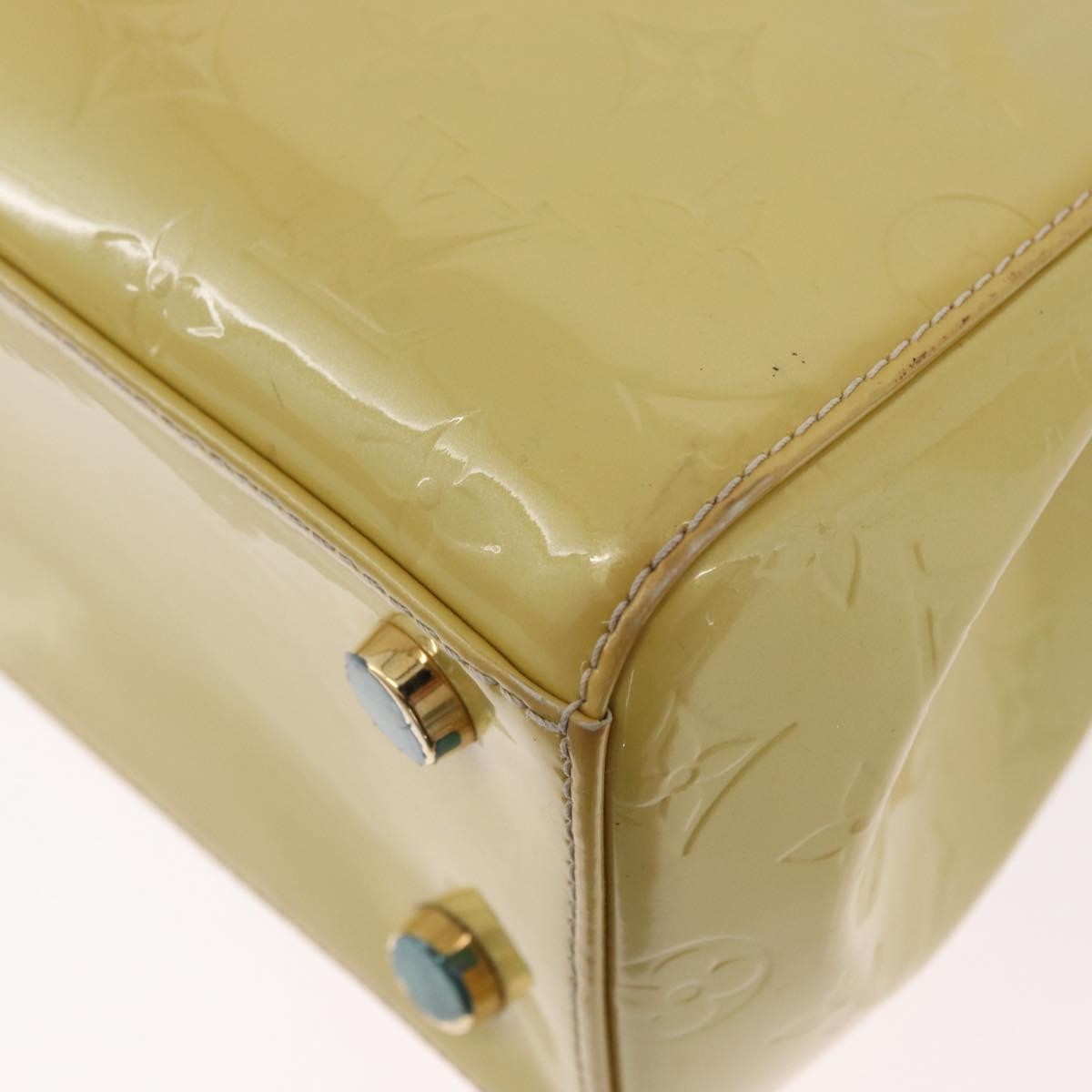 Louis Vuitton Brea Handbag Monogram Vernis Yellow Patent_Leather Handbag (Pre-Owned)