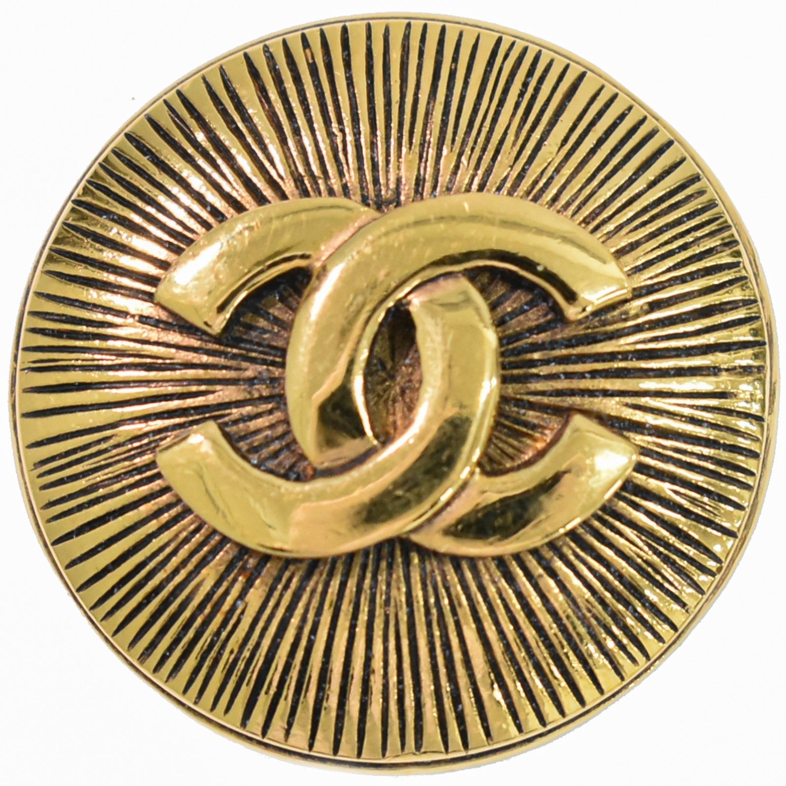 Chanel Cc Brooch Metal Gold Gold_Plated Brooch Jewelry (Pre-Owned)