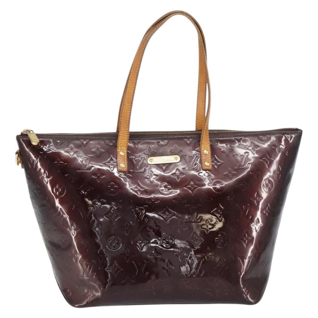 Louis Vuitton Bellevue Handbag Monogram Vernis Purple Patent_Leather Tote Bag Bag (Pre-Owned)