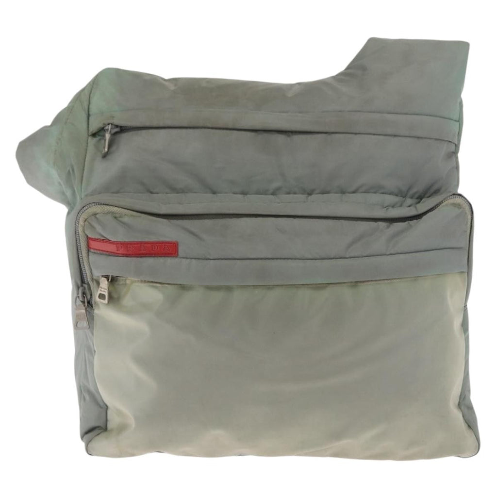 Prada Vintage Shoulder Bag Tessuto Green Nylon Shoulder Bag Bag (Pre-Owned)