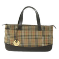 Burberry Nova Check Handbag Nova Check Canvas And Leather Beige Canvas Handbag (Pre-Owned)