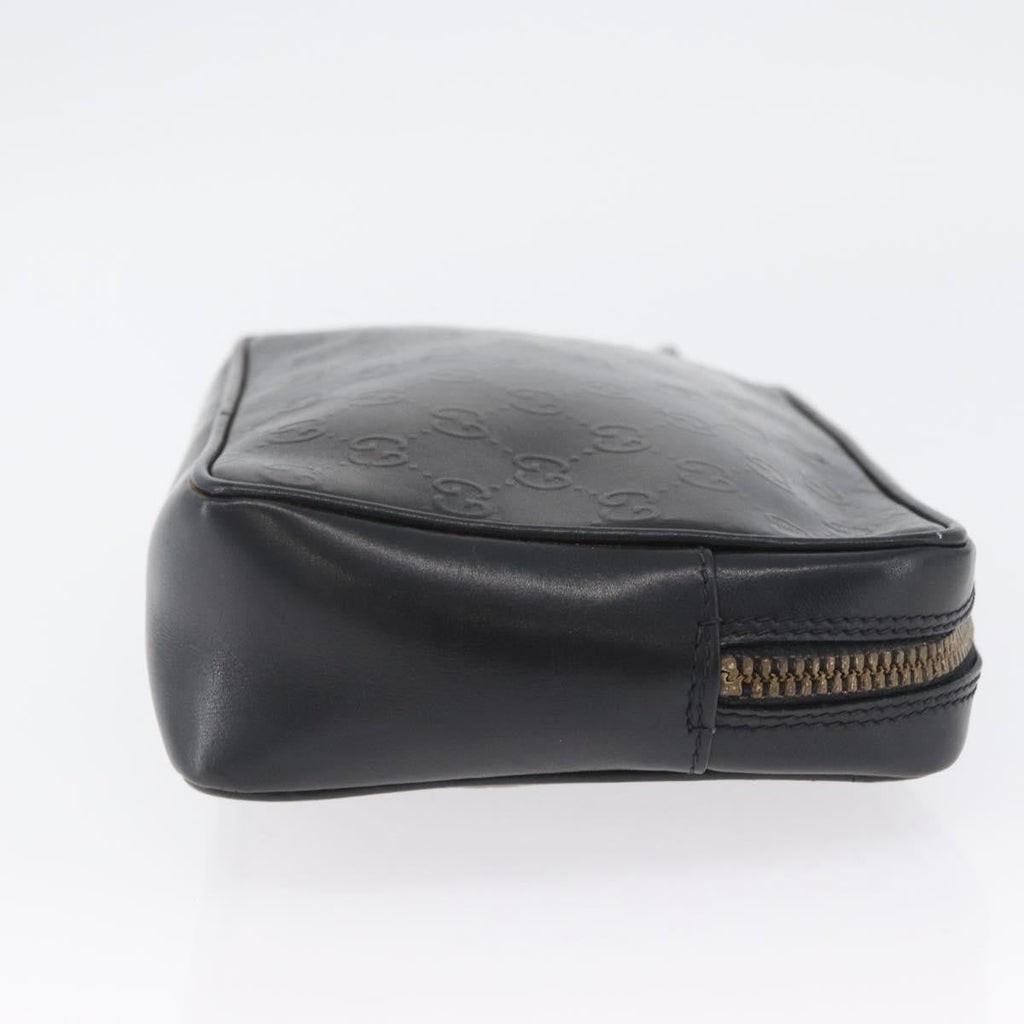 Gucci Vintage Clutch Bag Leather Black Leather Clutche & Pouche Bag (Pre-Owned)