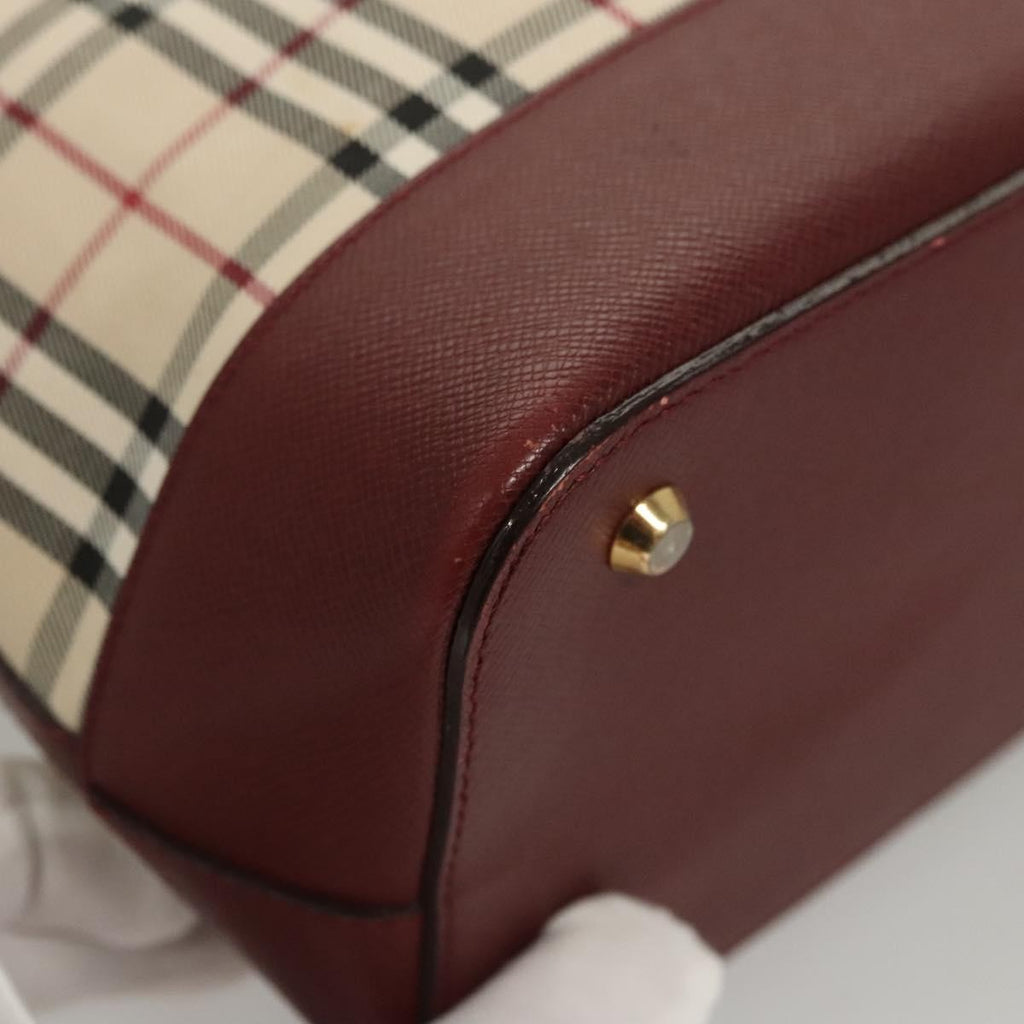 Burberry Nova Check Handbag Nova Check Canvas And Leather Beige Canvas Handbag (Pre-Owned)
